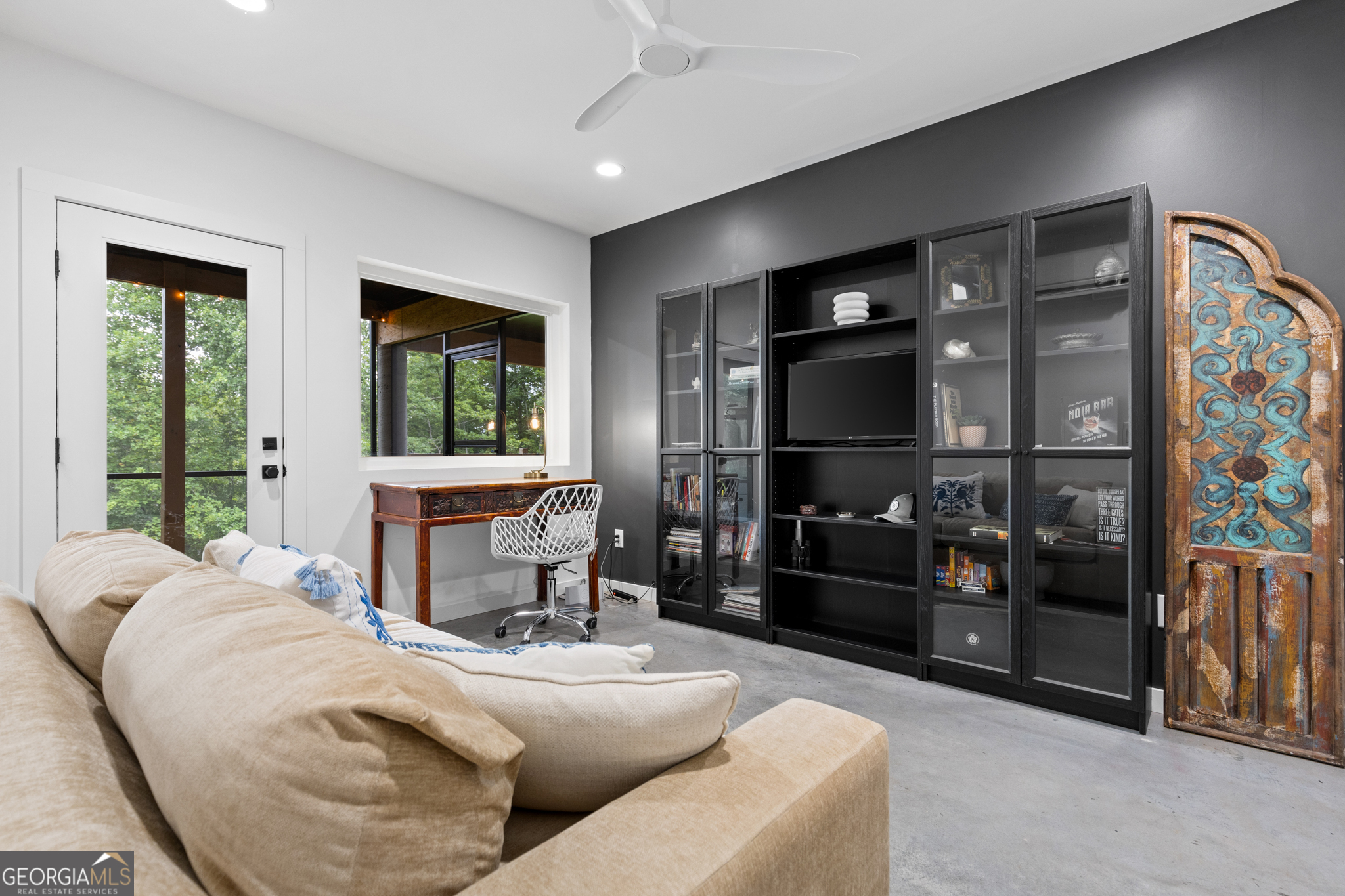 21 That Way Young Harris, GA 30582 - Photo 42 of 60 a living room with furniture and a flat screen tv