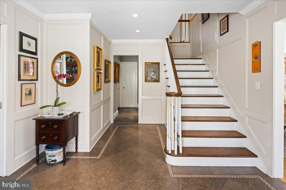 1781 Stuart Road West Princeton, NJ 08540 - Photo 12 of 57 Foyer staircase to upper level.