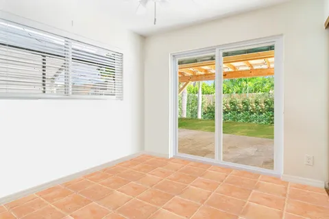 a potted plant sitting on the side of a building