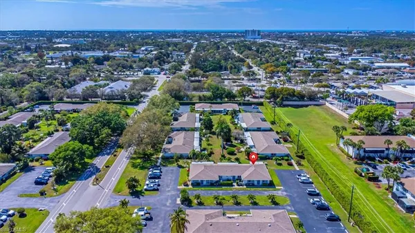 an aerial view of multiple house