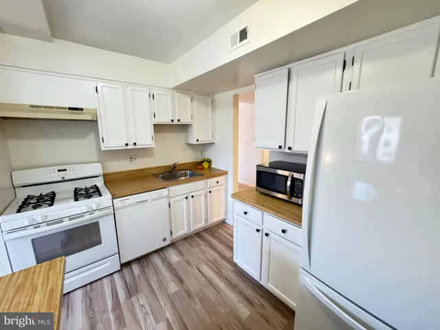 a kitchen with sink a stove and refrigerator