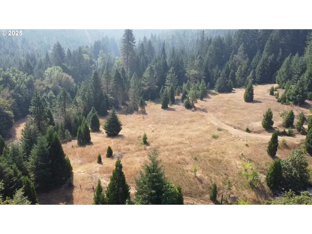 a open area with mountains in the background