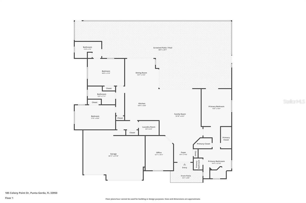 185 Colony Point Drive Punta Gorda, FL 33950 - Photo 5 of 54 a picture of floor plan