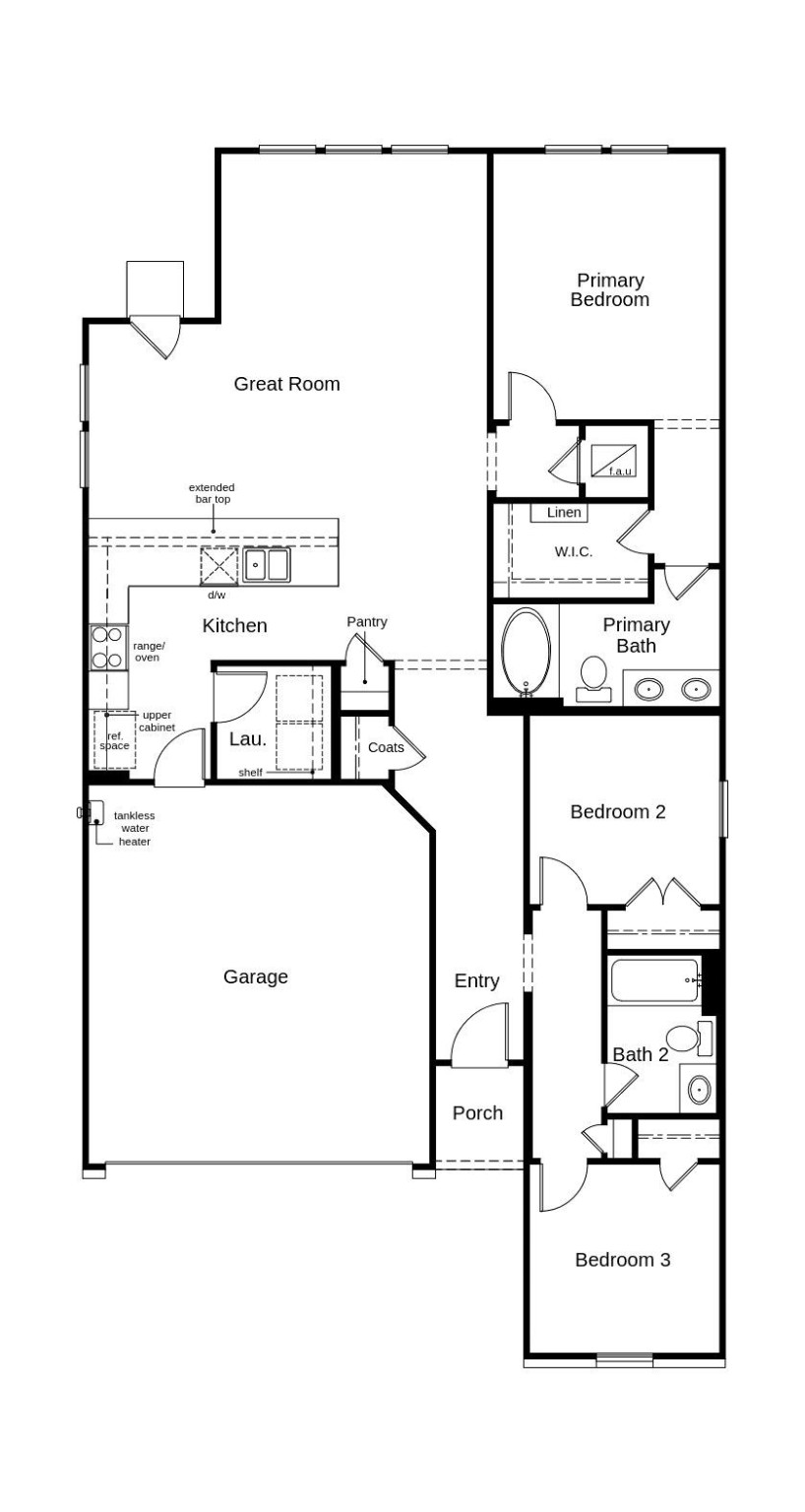 25610 White Vortex Drive Spring, TX 77373 - Photo 12 of 12 This floor plan features 3 bedrooms, 2 full baths, and over 1,400 square feet of living space.