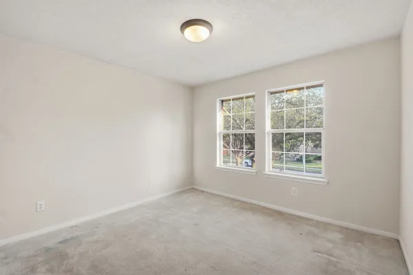 an empty room with a window