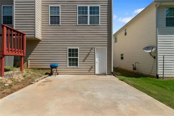 a backyard of a house