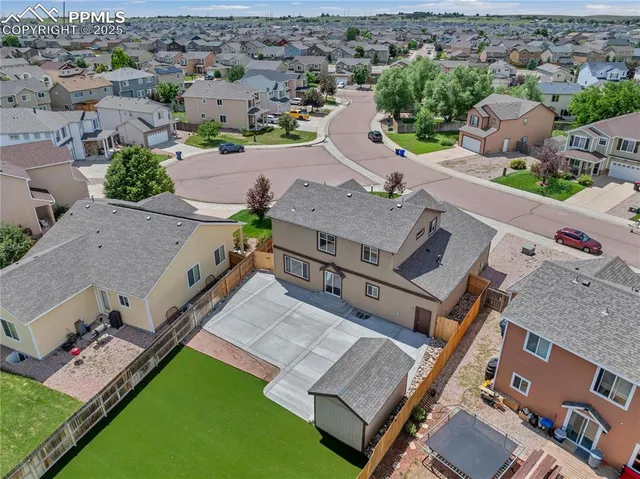 a aerial view of a house