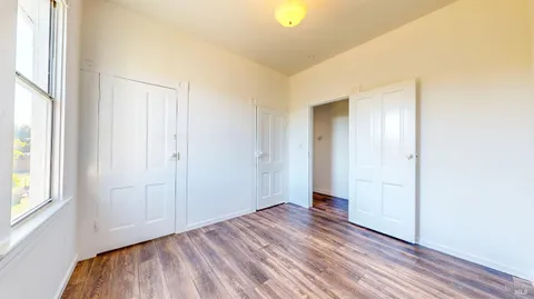 a childrens park with lots of swings and slides