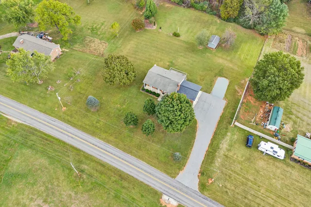 a view of a lake with a houses