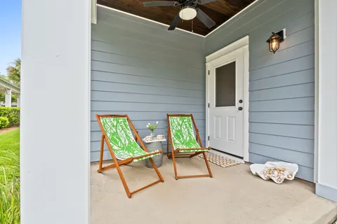 view with wooden floor and windows