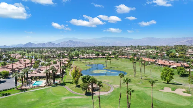 a view of a lake with a city