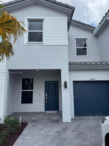 a front view of a house