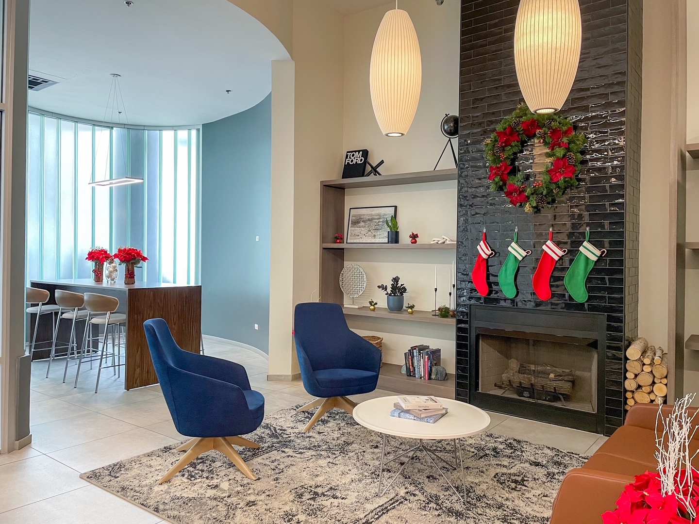 909 West Washington Boulevard, Unit 510 Chicago, IL 60607 - Photo 2 of 16 a living room with furniture a fireplace and wall paintings