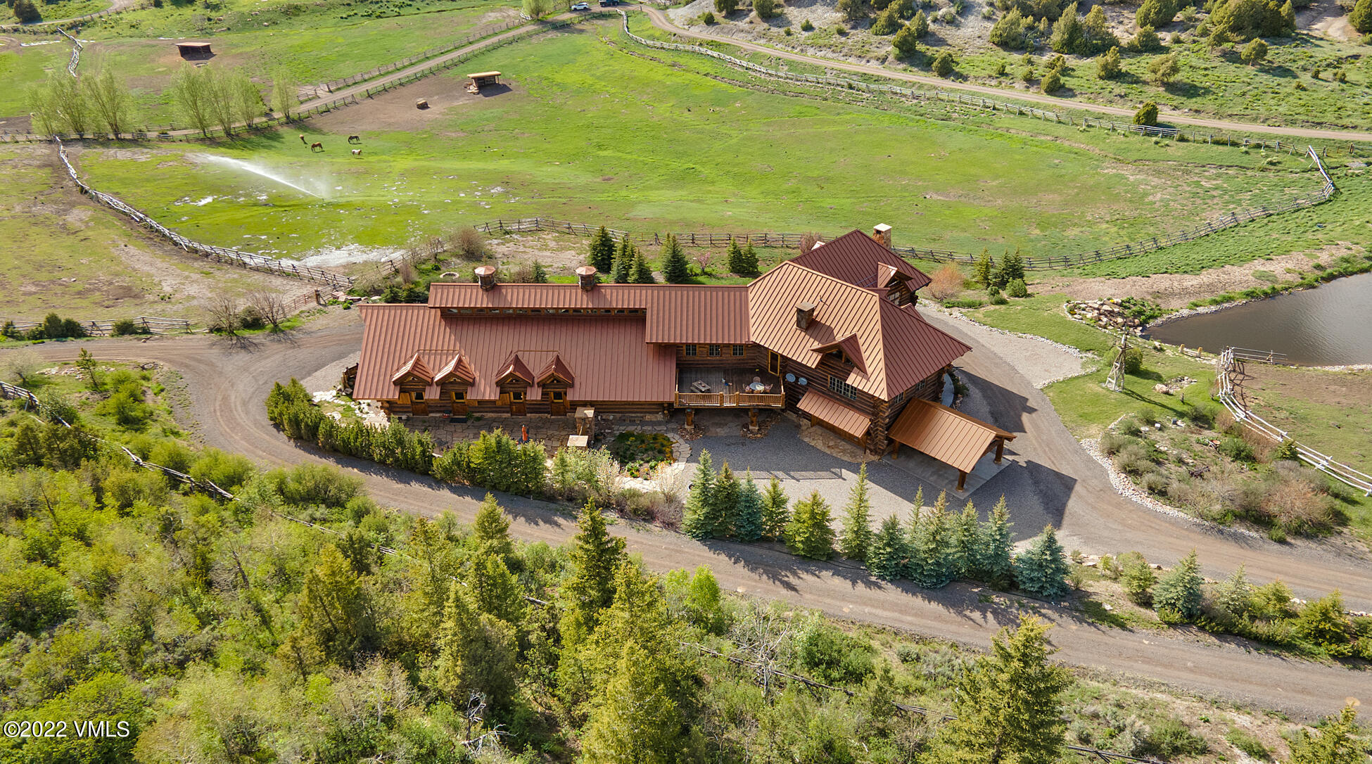 3758 Salt Creek Road Eagle, CO 81631 - Photo 3 of 66 an aerial view of a house with a yard and lake view