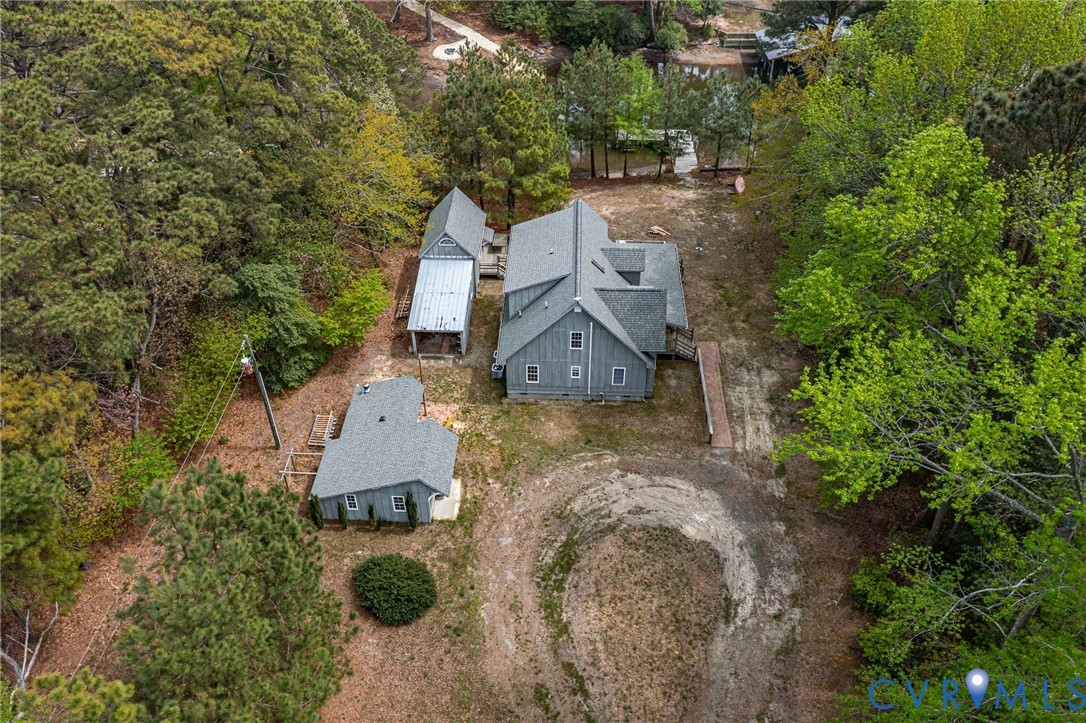193 Deep Water Lane Reedville, VA 22539 - Photo 50 of 84 Aerial view showcasing the property's main residen
