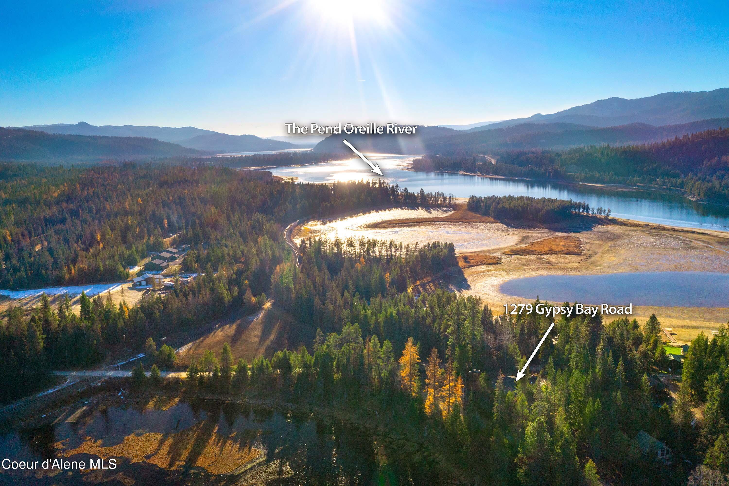 Aerial Pend Oreille River View