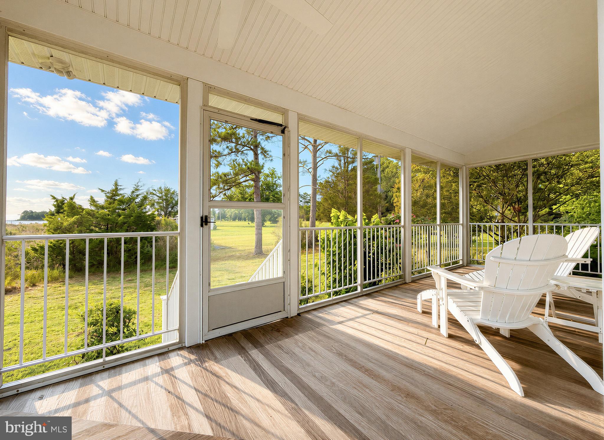 16144 Thomas Road Piney Point, MD 20674 - Photo 36 of 98 Tranquil Wrap-Around Screened Porch with Ipe Deck