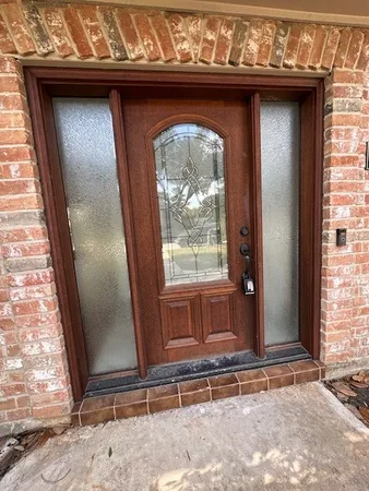 a door with a outdoor space