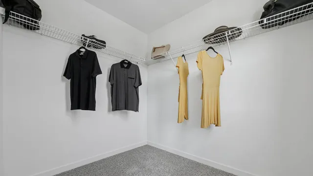 a view of a walk in closet