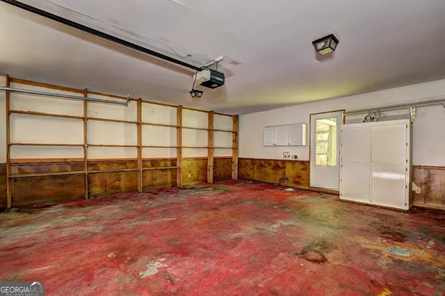 a balcony with wooden floor