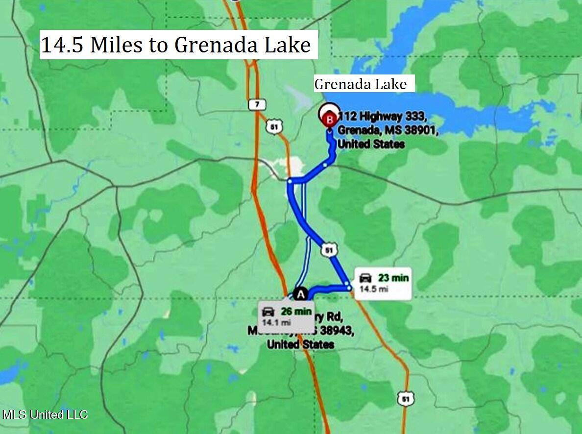 2380 213th Road, Unit COUNTRY Grenada, MS 38901 - Photo 36 of 49 Grenada Lake Map