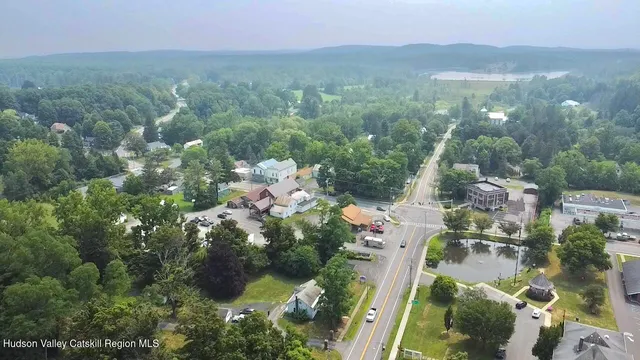 an aerial view of multiple house