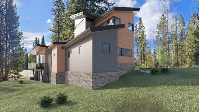 a view of a back yard of the house