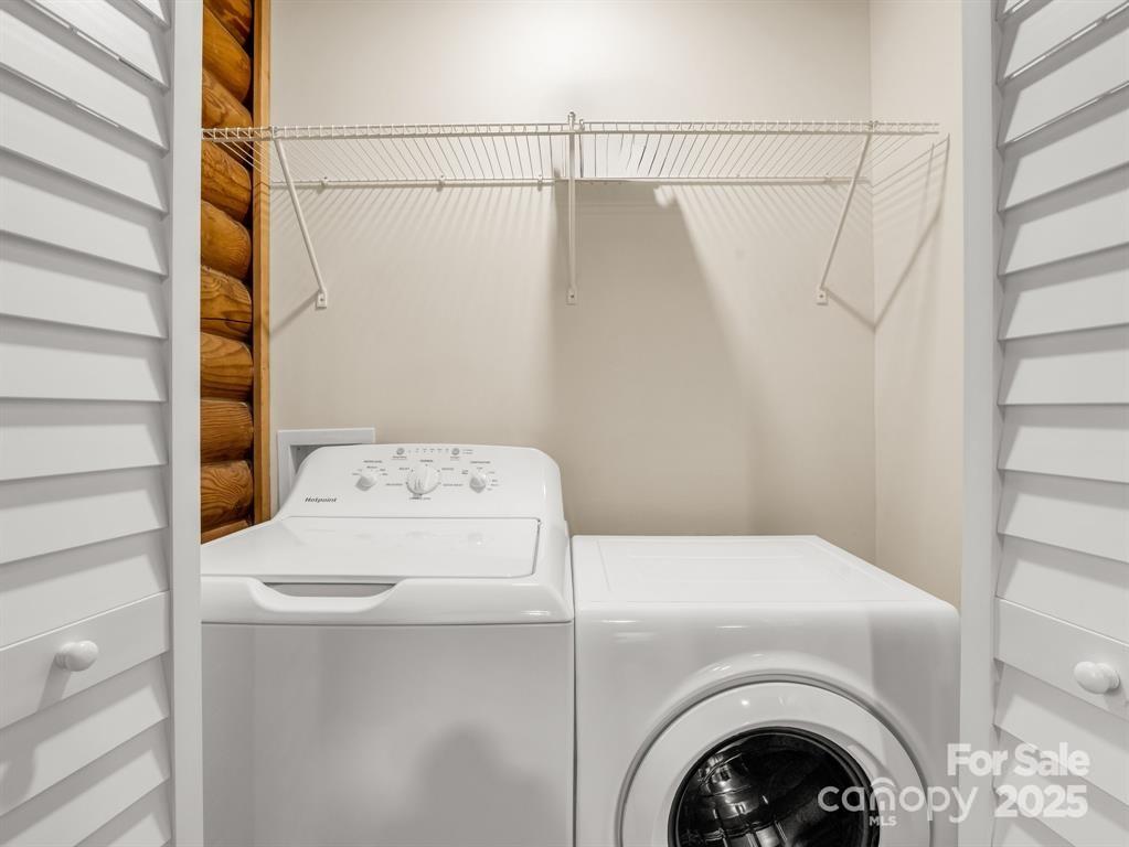 112 Bills Creek Road Lake Lure, NC 28746 - Photo 24 of 42 a utility room with dryer and washer