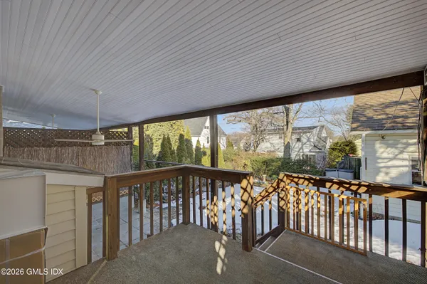 a view of a porch