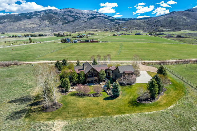 2579 Splendor Valley Road Kamas, UT 84036 - Photo 16 of 87 Aerial view of sparsely populated area featuring agricultural land and mountains