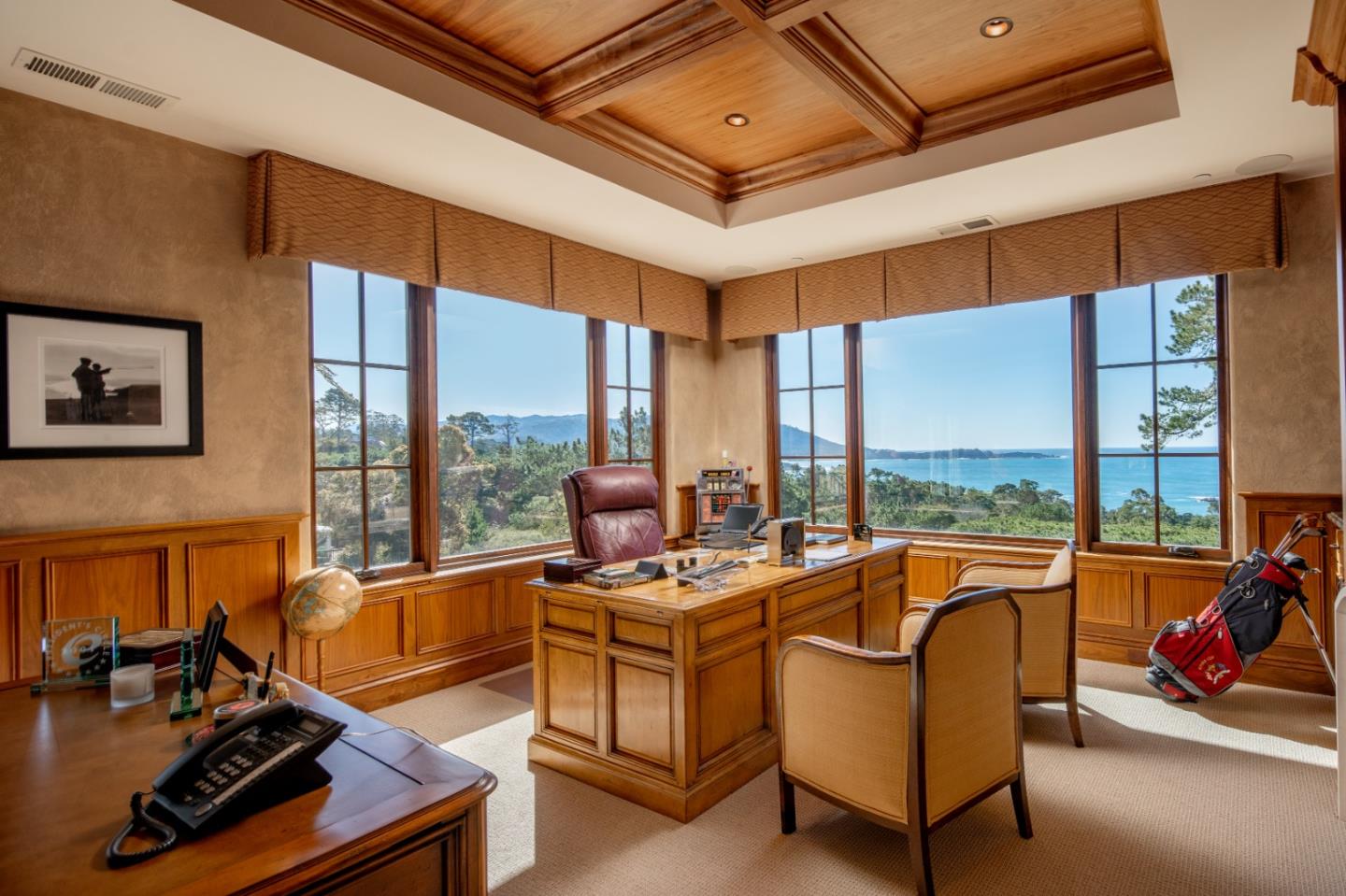 3164 Palmero Way Pebble Beach, CA 93953 - Photo 16 of 24 a living room with furniture a floor to ceiling window and a table