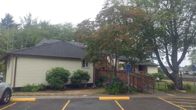 a car parked in front of a house