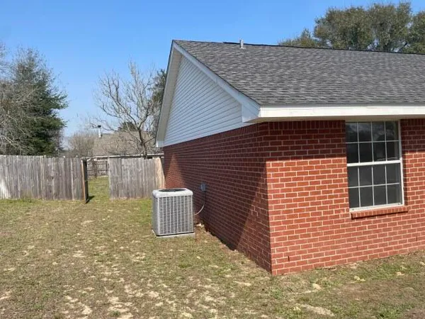 a backyard of a house