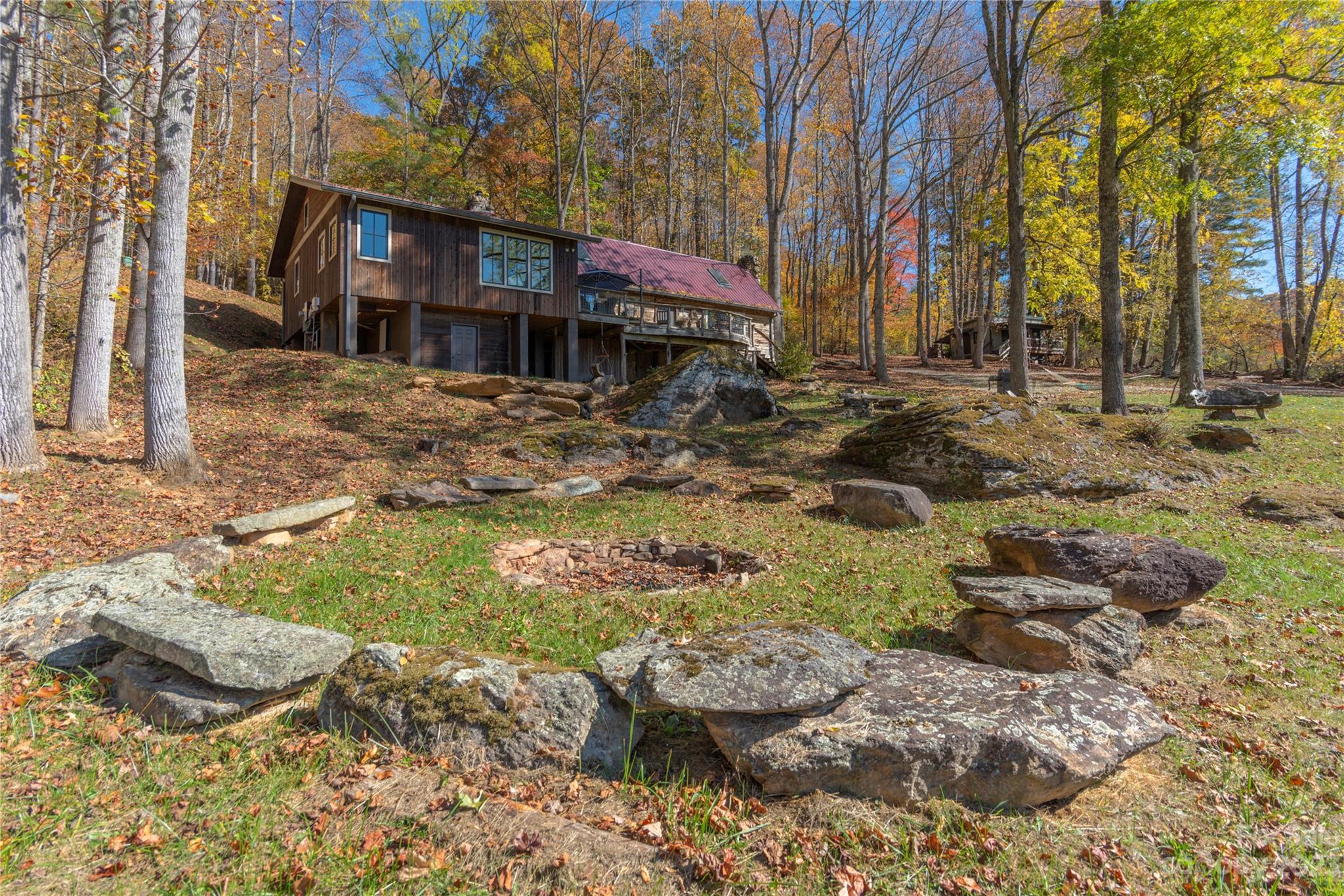 33 Taproot Trail Barnardsville, NC 28709 - Photo 44 of 46 a front view of a house with a yard