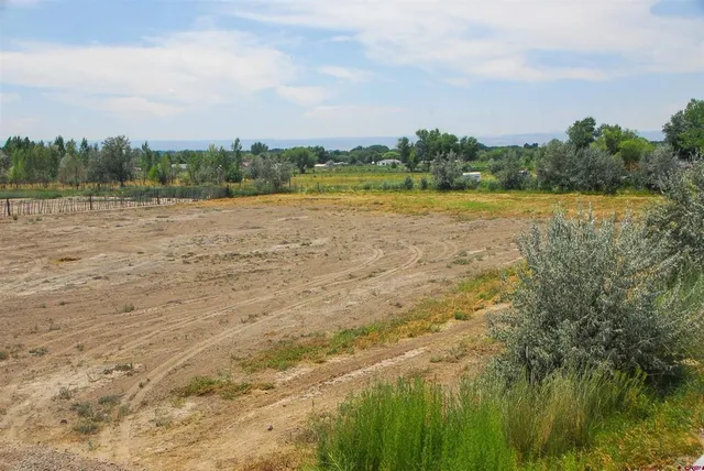 a view of a lake with houses in the background