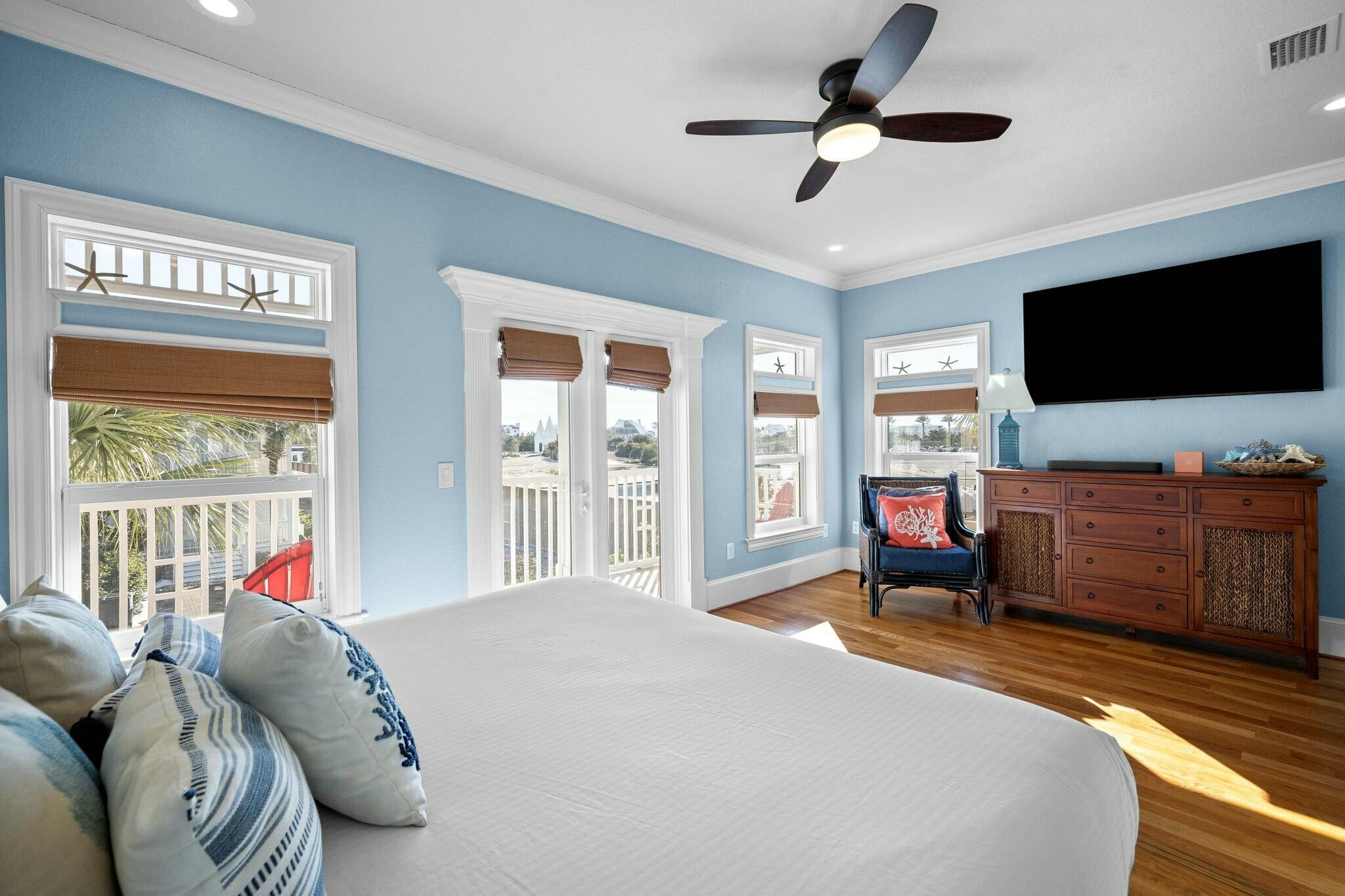 136 Surfer Lane Inlet Beach, FL 32461 - Photo 27 of 50 a living room with furniture and a flat screen tv