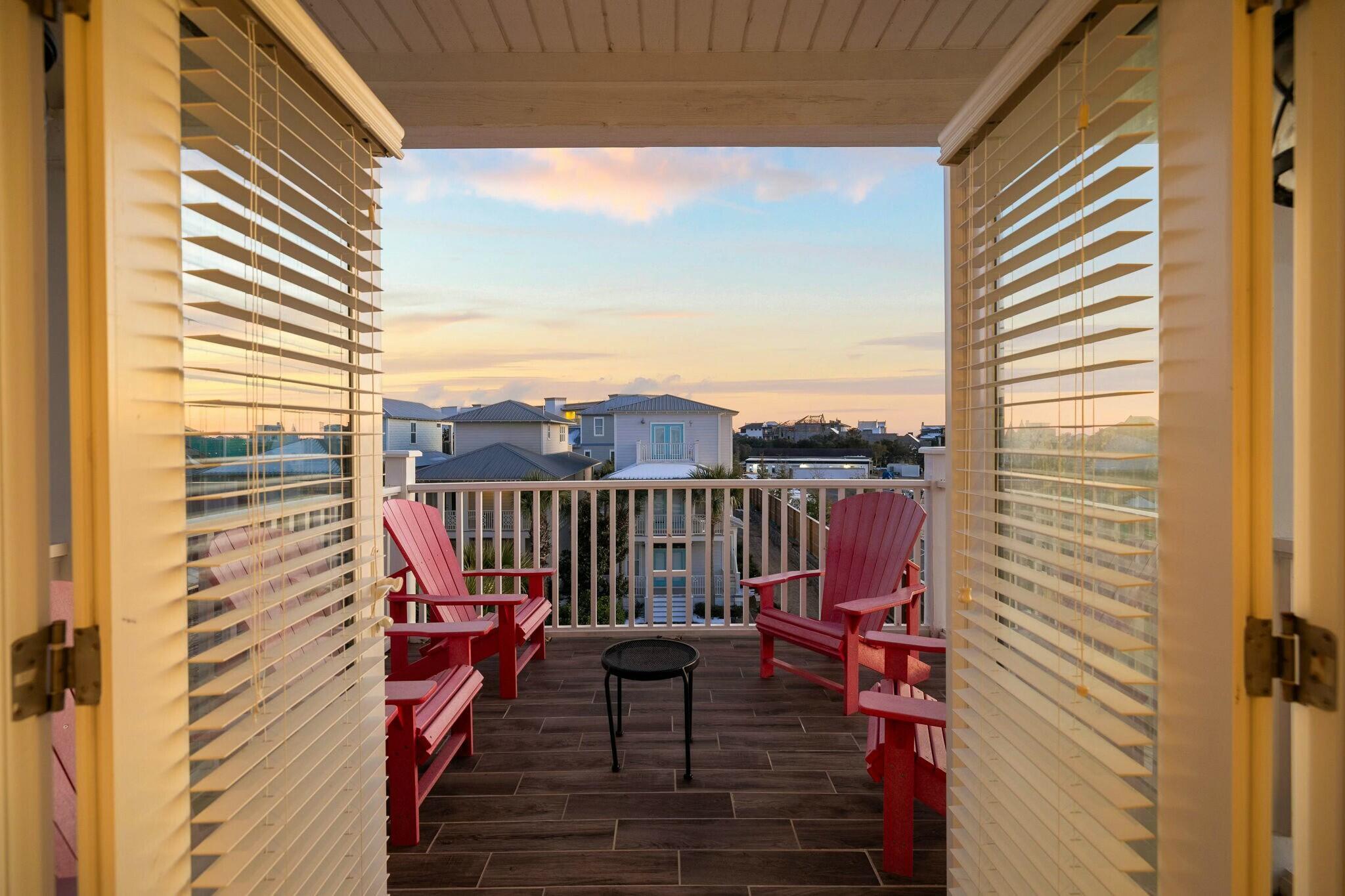 136 Surfer Lane Inlet Beach, FL 32461 - Photo 41 of 50 a view of balcony with chairs