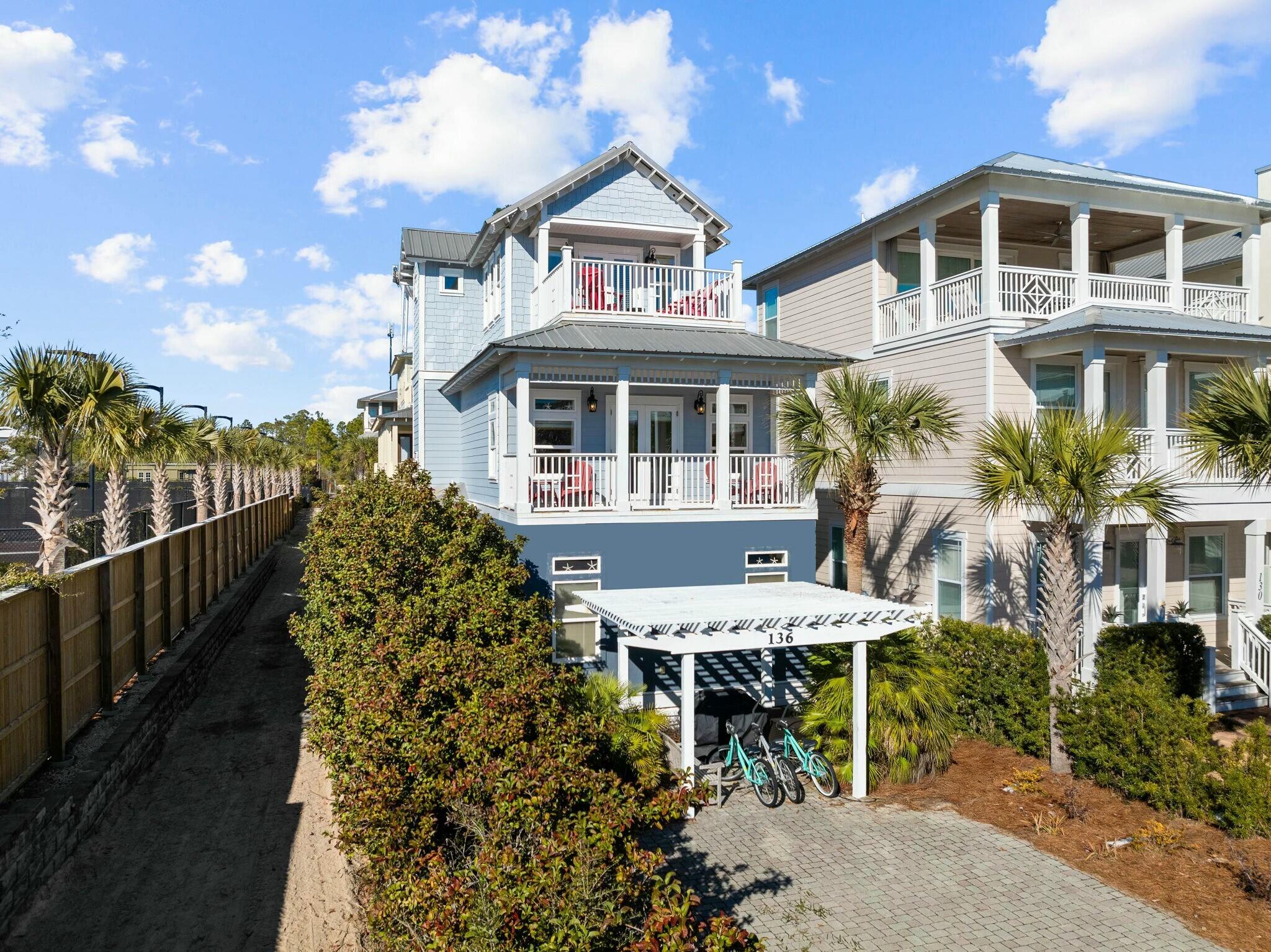 136 Surfer Lane Inlet Beach, FL 32461 - Photo 45 of 50 a front view of a house with a yard