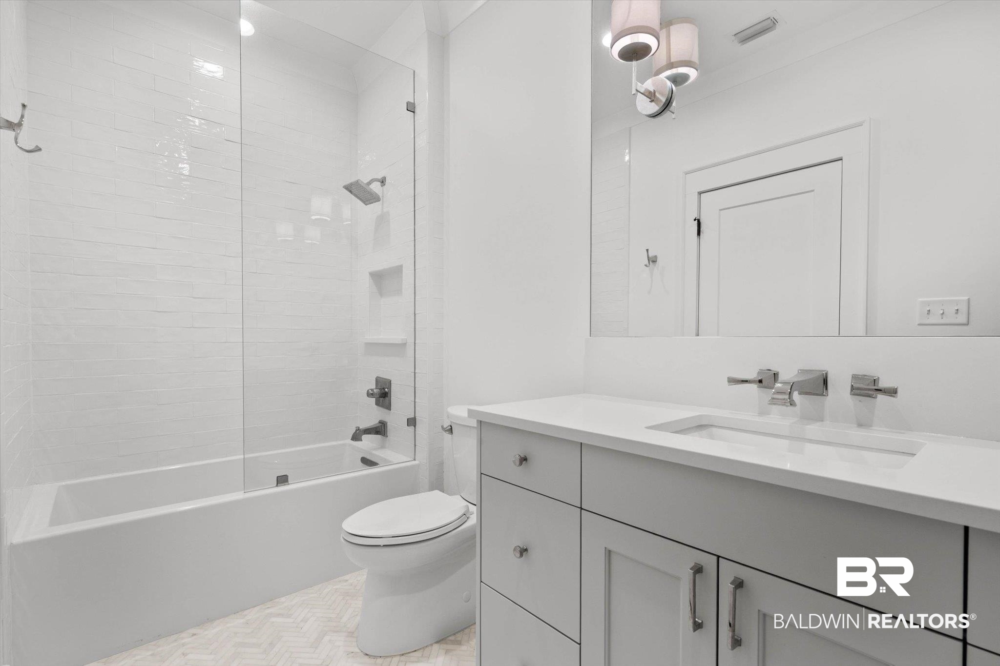 4602 Kingswood Drive Mobile, AL 36608 - Photo 34 of 45 Full bathroom featuring bathing tub / shower combination and vanity