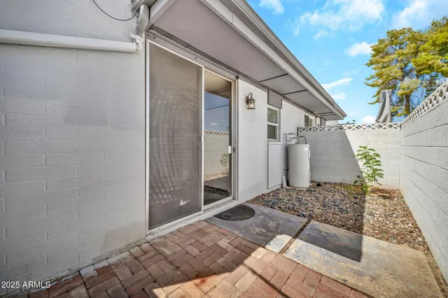 a view of a backyard of a house