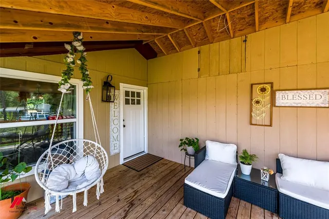 a outdoor space with furniture