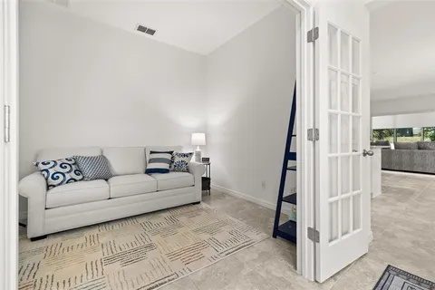 a view of a city street and lake view