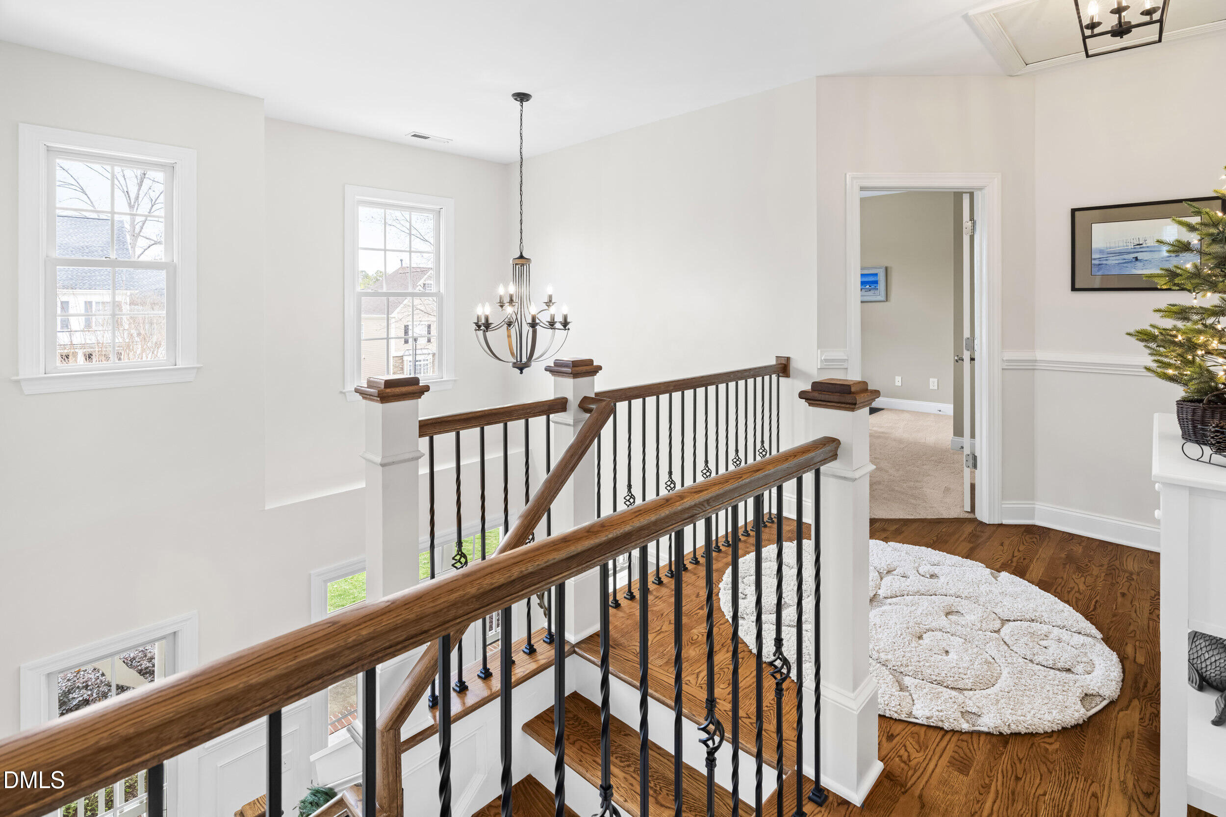 512 Wescott Ridge Drive Holly Springs, NC 27540 - Photo 27 of 49 Stairwell/Upstairs Hallway