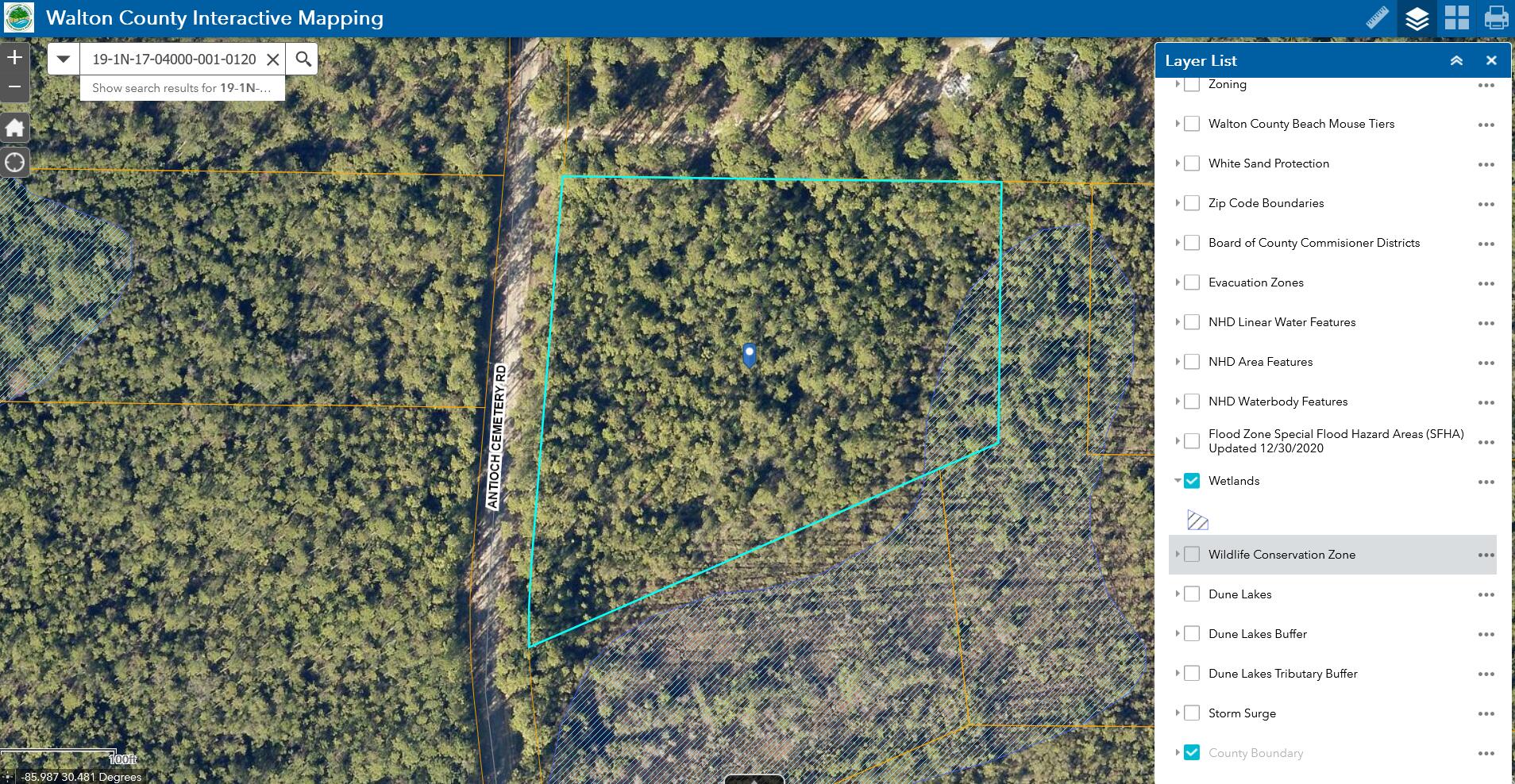 3-acres Antioch Cemetery Road Ponce de Leon, FL 32455 - Photo 17 of 18 a picture of a bathroom with a shower curtain