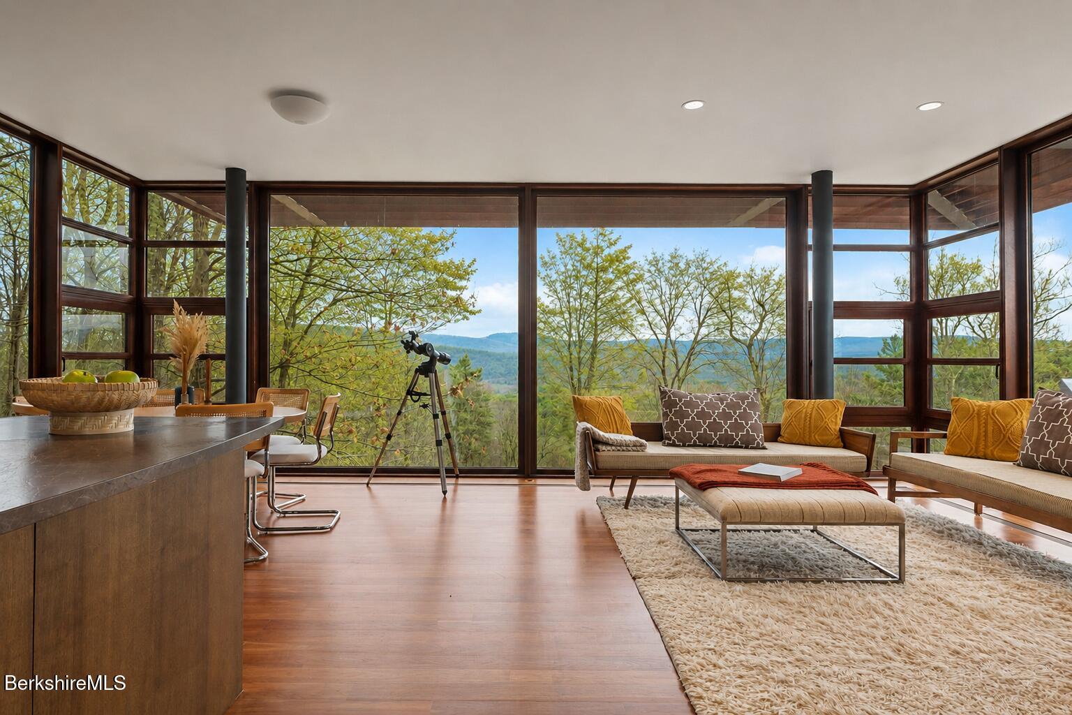 250 Long Pond Road Great Barrington, MA 01230 - Photo 45 of 56 a living room with furniture and a large window