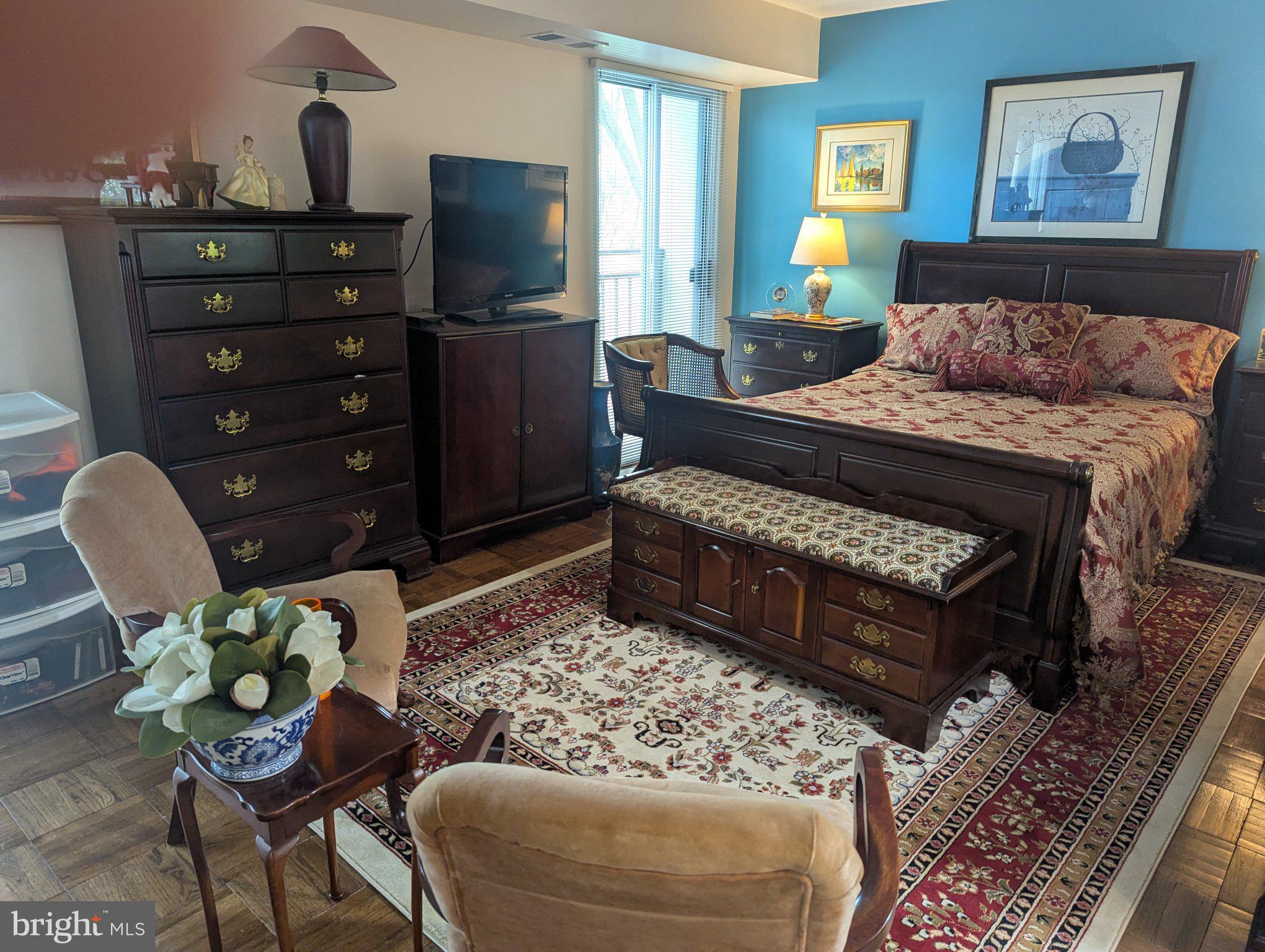 700 7th Street Southwest, Unit 526 Washington, DC 20024 - Photo 17 of 53 Elegant bedroom with classic charm.