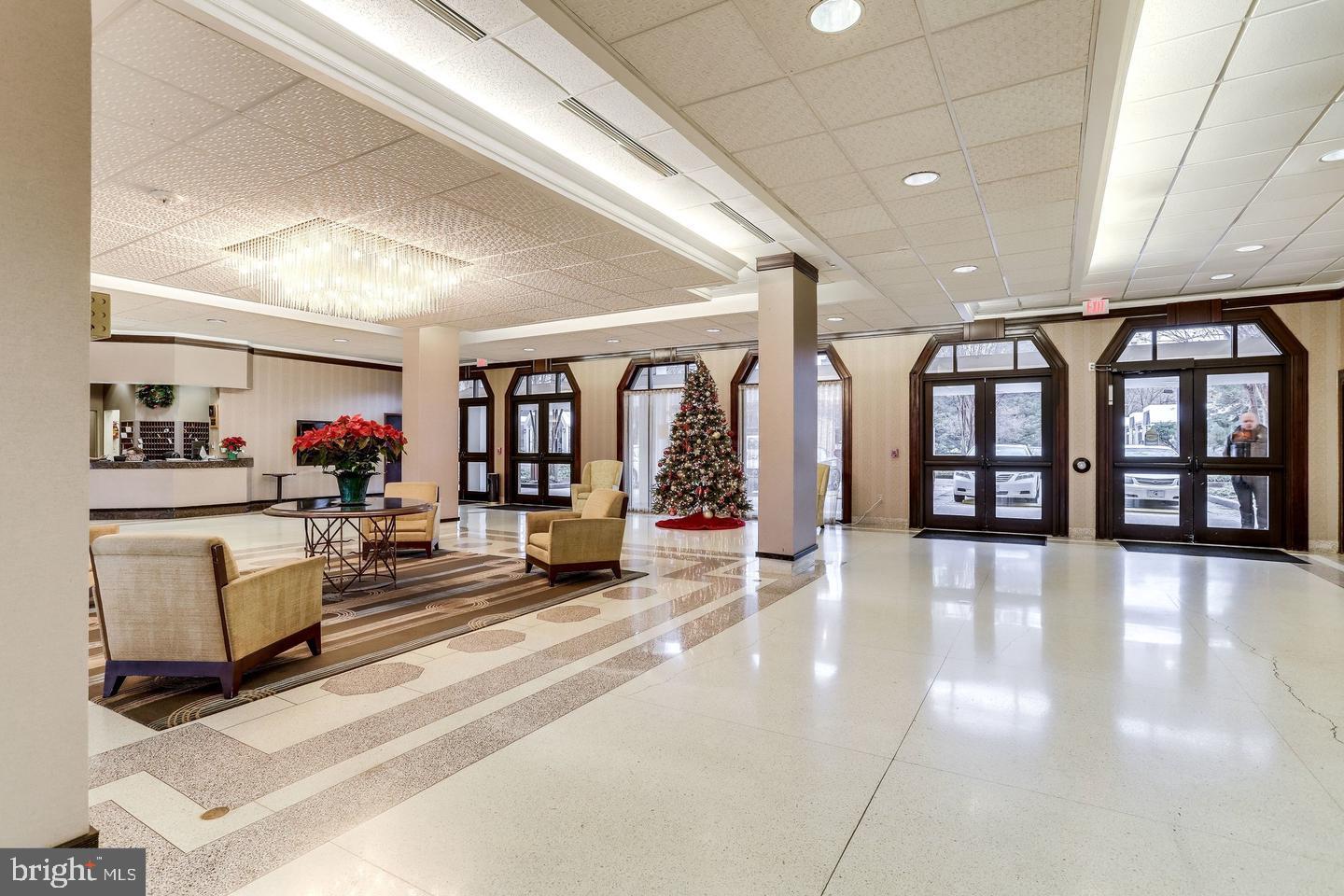 700 7th Street Southwest, Unit 526 Washington, DC 20024 - Photo 2 of 53 Elegant lobby adorned for the season.