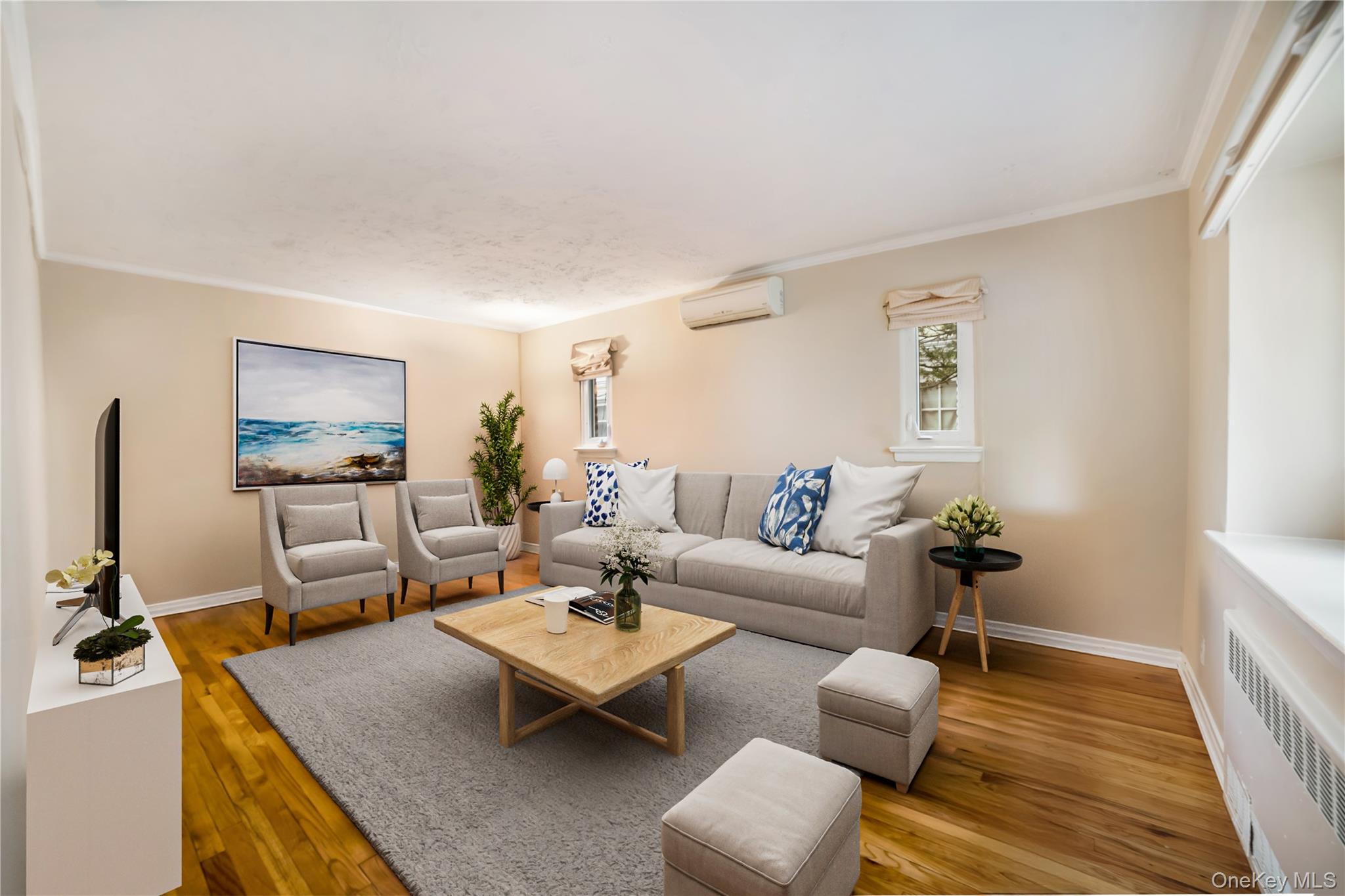77-19 252nd Street Queens, NY 11426 - Photo 4 of 27 a living room with furniture and a flat screen tv