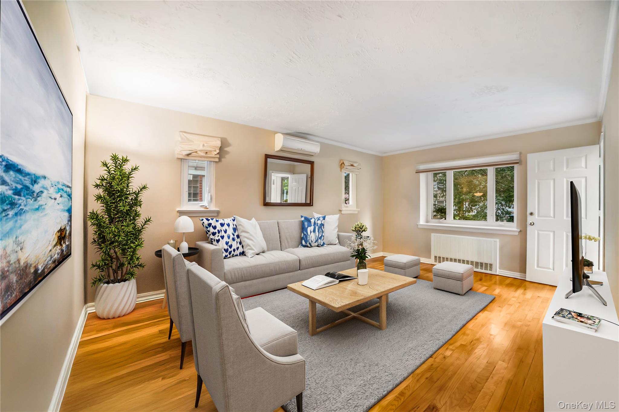 77-19 252nd Street Queens, NY 11426 - Photo 5 of 27 a living room with furniture and a flat screen tv