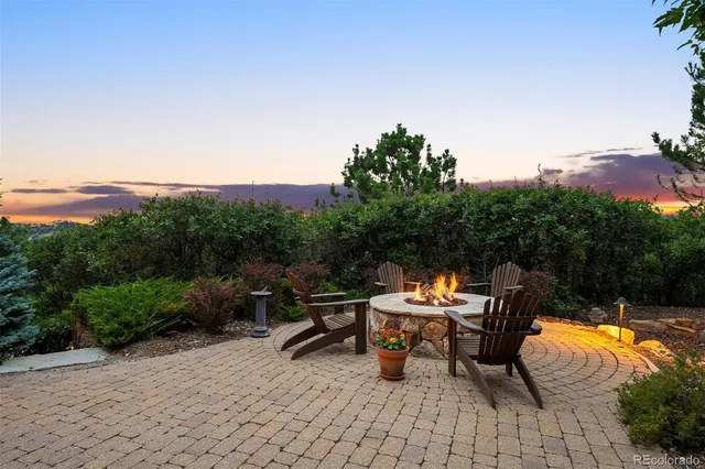 a outdoor space with chairs